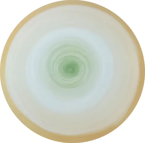 An original circular artwork by New Zealand artist Hollie O'Neill, available at The Little Gallery Whangamata